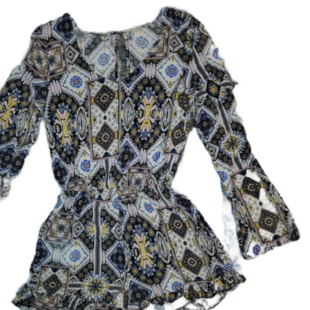 Alter'd State Geographic Print Romper || XS